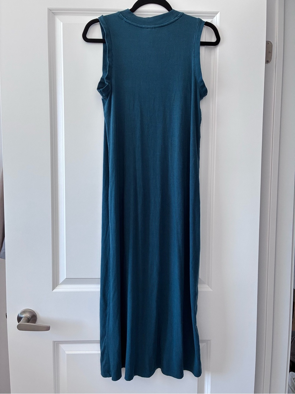 Richer Poorer Size XS Vintage Rib Casual Comfortable Midi Dress - Blue Spruce - Picture 3 of 6